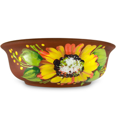 Миска дачная малая подсолнух 0,7л Солнечногорская керамика