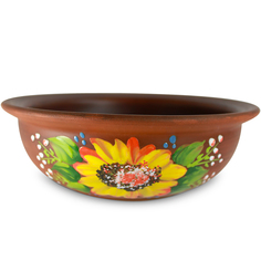 Миска Дачная большаяподсолнух 1,2л Солнечногорская керамика