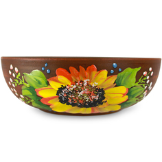 Миска для борща подсолнух 0,7 л Солнечногорская керамика