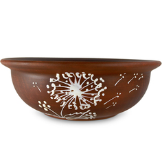 Миска Дачная большая одуванчик 1,2л Солнечногорская керамика