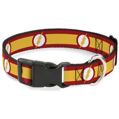 Ошейник для собак Buckle-Down Флэш, с пластиковой застежкой, разноцветный, L, 38-66 см