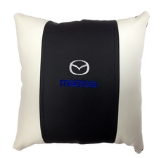 Декоративная подушка из экокожи с логотипом MAZDA Россия