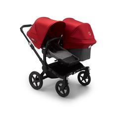 Коляска 2 в 1 Bugaboo donkey3 duo black/grey melange/red