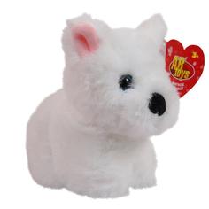 Животные в сумочках. Собачка белая 16 см, игрушка мягкая M5083 Junfa Toys