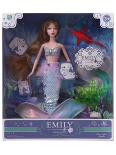 Кукла ABtoys Emily Русалочка (топ и перламутровый хвост), аксессуары, 30см WJ-12681 Jiangsu Holly Everlasting Inc.