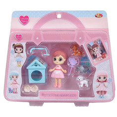 Кукла-мини ABtoys Любимая кукла с 3 питомцами и будкой для собаки PT-01469 Jiangsu Holly Everlasting Inc.
