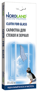 Салфетка для уборки NORDLAND для стекол и зеркал 31x32 см