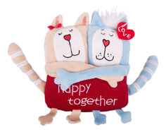 Мягкая игрушка Gulliver Кот и кошка Счастливы вместе, 15 см