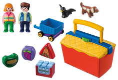 Игровой набор Playmobil 1,2,3,На рынке из серии Возьми с собой