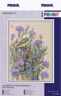 Набор для вышивания крестом Panna "Оставайся со мной зимовать", 25х35 см, арт. PS-7040