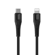 Кабель Canyon 1.2м MFI USB Type-C/Lightning Black