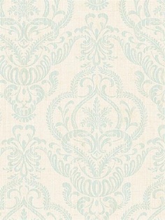 Дизайнерские обои Seabrook DAMASK FOLIO, США, акрил/бумага, моющиеся, Голубой, Дамаск