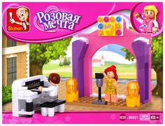 Конструктор "Розовая мечта" - Концертная площадка, 109 деталей Sluban