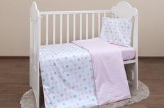 Комплект постельного белья Mirarossi Цветочек pink, для новорожденных