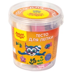 Тесто для лепки "Приключения енота", 7 цветов Мульти пульти