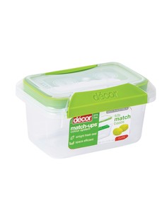 Контейнер пищевой PREMIUM MATCH-UPS CLIPS прямоугольный зеленый 350мл DECOR
