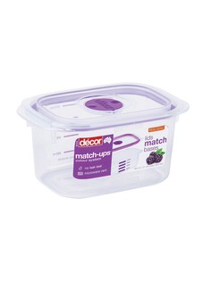 Контейнер пищевой PREMIUM MATCH UPS REALSEAL высокий прямоугольный 800мл Decor