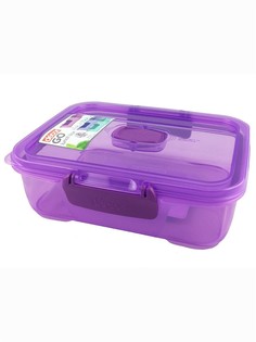 Контейнер GO LUNCH BOX модульный прямоугольный с клапаном 800мл, фуксия Decor