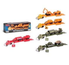 Игровой набор Shantou Автовоз и 2 машинки, металл и пластик, М 1:64, 31*5,5*10 см