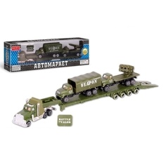 Игровой набор Shantou Автовоз и 2 грузовые машинки, металл и пластик, 31*5,5*10 см