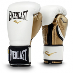 Перчатки тренировочные EVERLAST Powerlock PU 12 OZ WH/GLD
