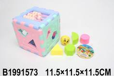 Развивающая игрушка Shantou с фигурами, счетами, в сетке, 11,5*11,5*11,5 см 1991573