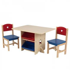 Набор детской мебели KidKraft Star стол + 2 стула + 4 ящика