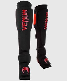 Щитки Venum Kontact Evo Black/Red M/L