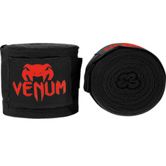 бинты боксерские venum kontact 4m black/red боксерские