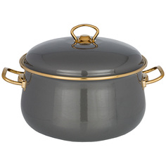 Кастрюля Аgness эмалированная deluxe, 24x15см, 6,1л, подходит для индукции 951-139 Agness