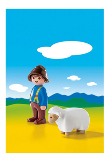 Игровой набор PLAYMOBIL 1.2.3.: Пастух с овцами