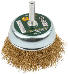 Корщетка-чашка, 75 мм, штифт, латунь FIT 38517 F.It