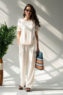 Брюки женские Laete 60426 бежевые 2XL