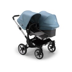 Bugaboo donkey3 duo коляска 2 в 1 для погодок alu/grey melange/vapor blue