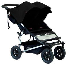 Коляска для двойни и погодков Mountain Buggy Duet 3.0 Black Черная с черным