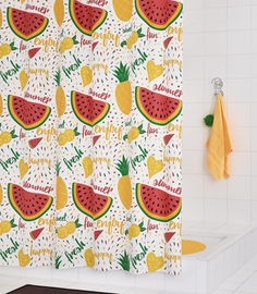 Штора для ванных комнат Fruits цветной 180*200 Ridder