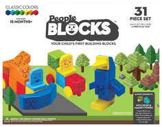 Развивающая игрушка Набор кубиков People Blocks, 31 штука и игровой коврик People PB320