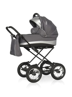 Коляска 2 в 1 Riko Basic Alfa Ecco Classic 01 графит-серый