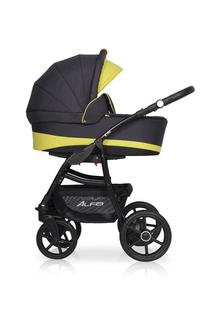 Коляска 2 в 1 Riko Basic Alfa Ecco графит-лимонный 10