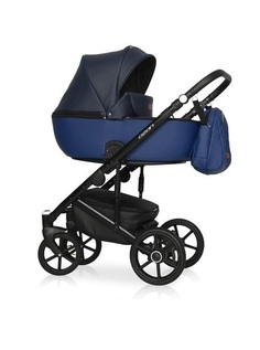Коляска 3 в 1 Riko Basic Ozon 01 графит-синий