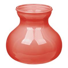 Ваза для цветов NinaGlass Дана, оранжевая, высота 15 см