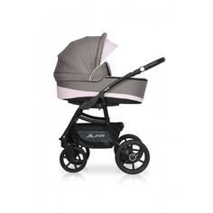 Коляска 3 в 1 Riko Basic Alfa Ecco серый-розовый 09