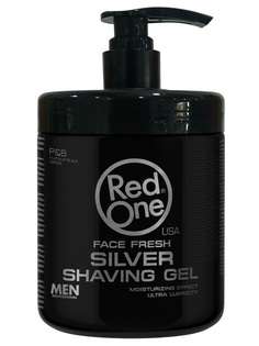 Гель для бритья RedOne с дозатором Shaving Gel Face Fresh SILVER, 1000 мл