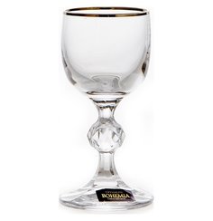 Рюмки 50 мл 6 шт Crystalite Bohemia "Клаудия Отводка платина" 094202