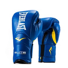 Боксерские перчатки тренировочные Everlast Elite Pro синие 14 унций