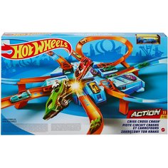Hot Wheels Игровой набор Экшн автотрек Перекрестное столкновение DTN42