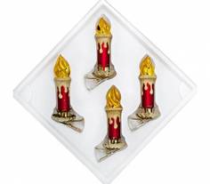 Набор елочных игрушек Елочка Свечи C472 8,5 см 4 шт.