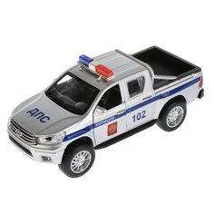 Модель машины Технопарк Toyota Hilux, Полиция, инерционная, свет, звук FY6118Р-SL
