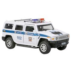 Модель машины Технопарк Hummer H2 Полиция, инерционная, свет, звук НUМ2-12SLРОL-WН