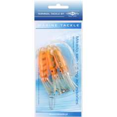 Поводоки для морской ловли Mikado Squid Rig LS-C171 7,5 см, крючки №4/0